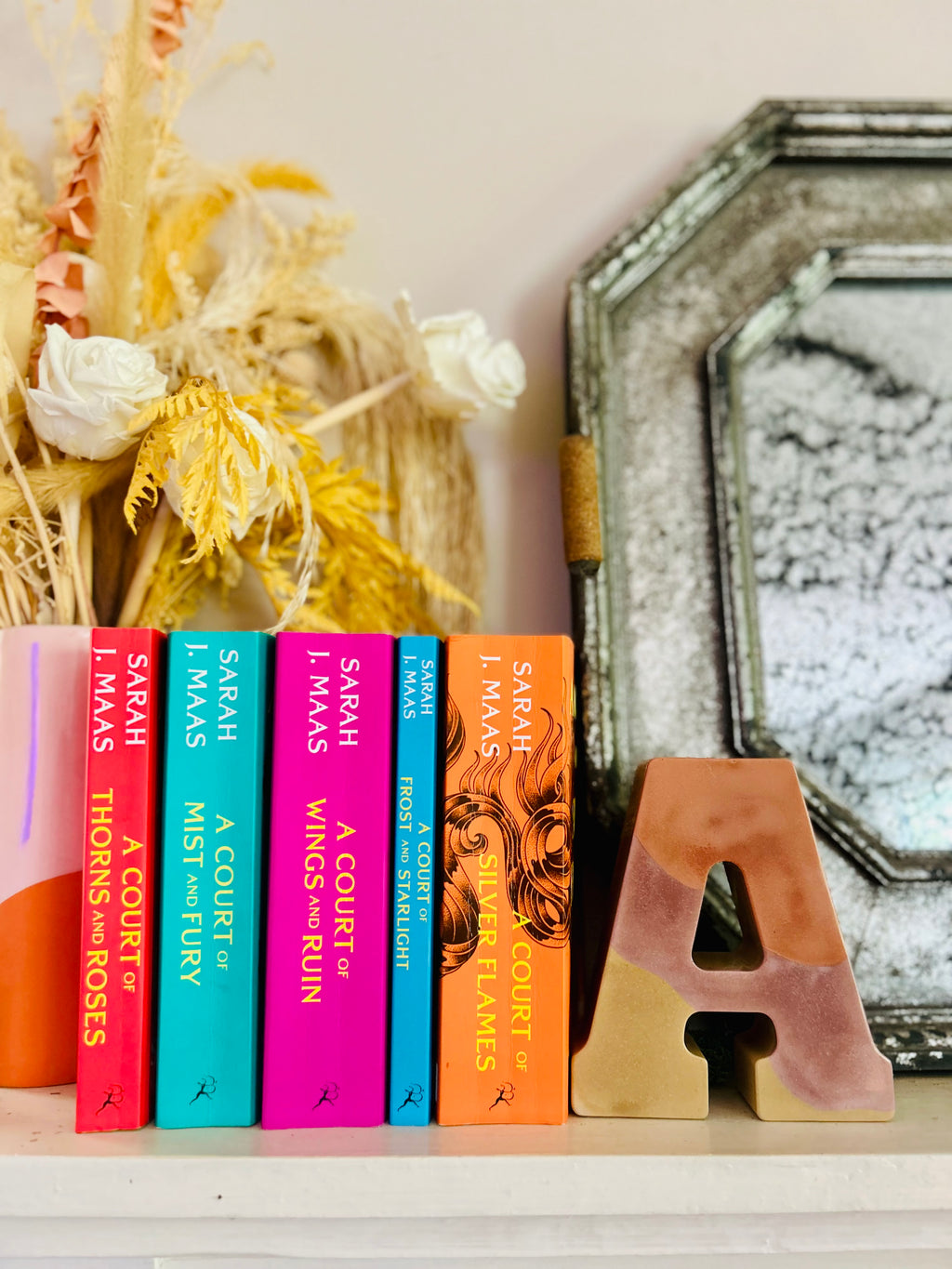 Large Concrete Letter Statues/Bookends