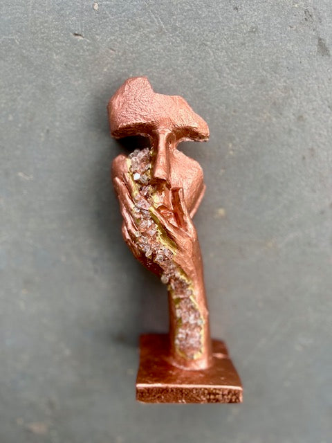 Copper Full Face Mask with White Glass