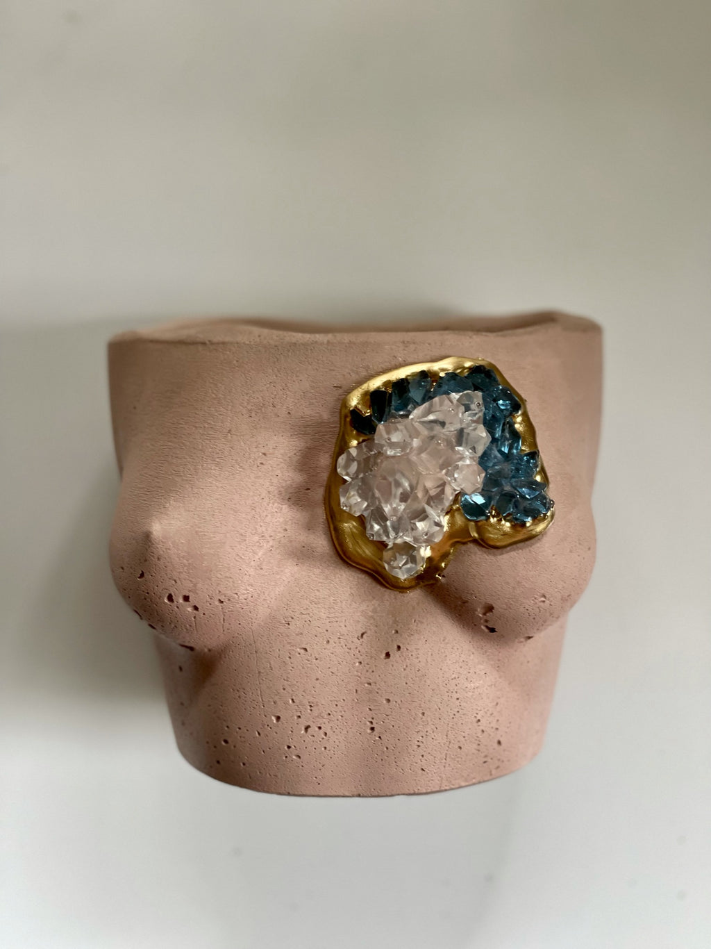 Large Light Pink Milady Geode Planter