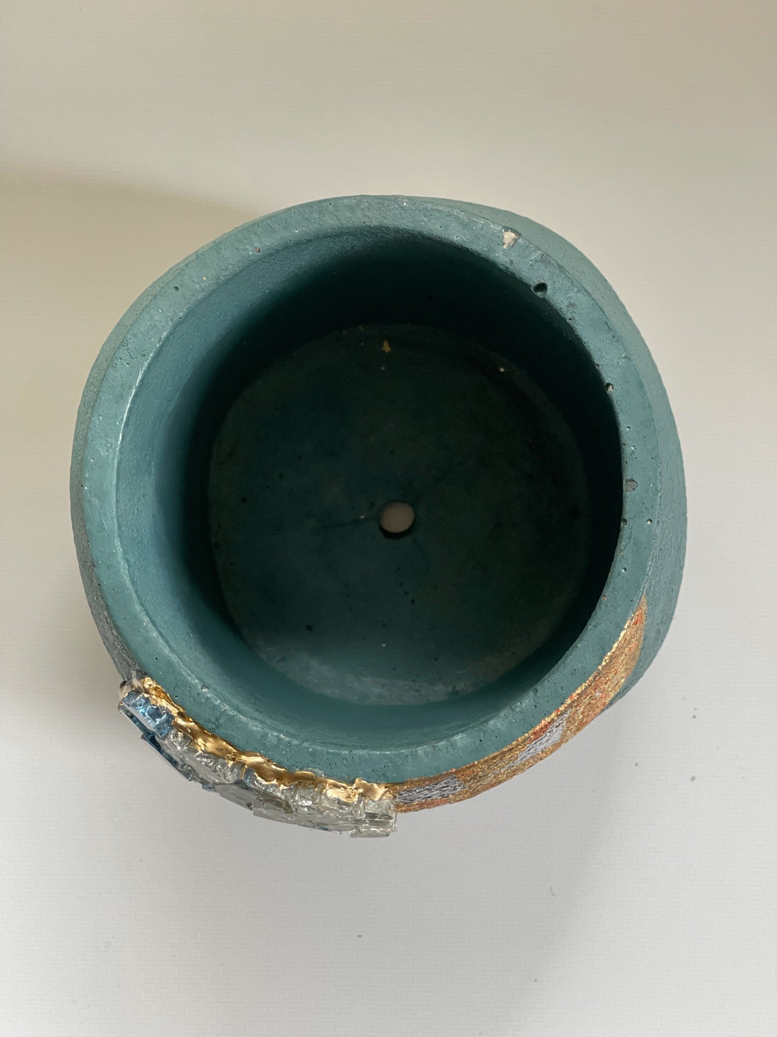 Teal Queen Carla Geode Planter