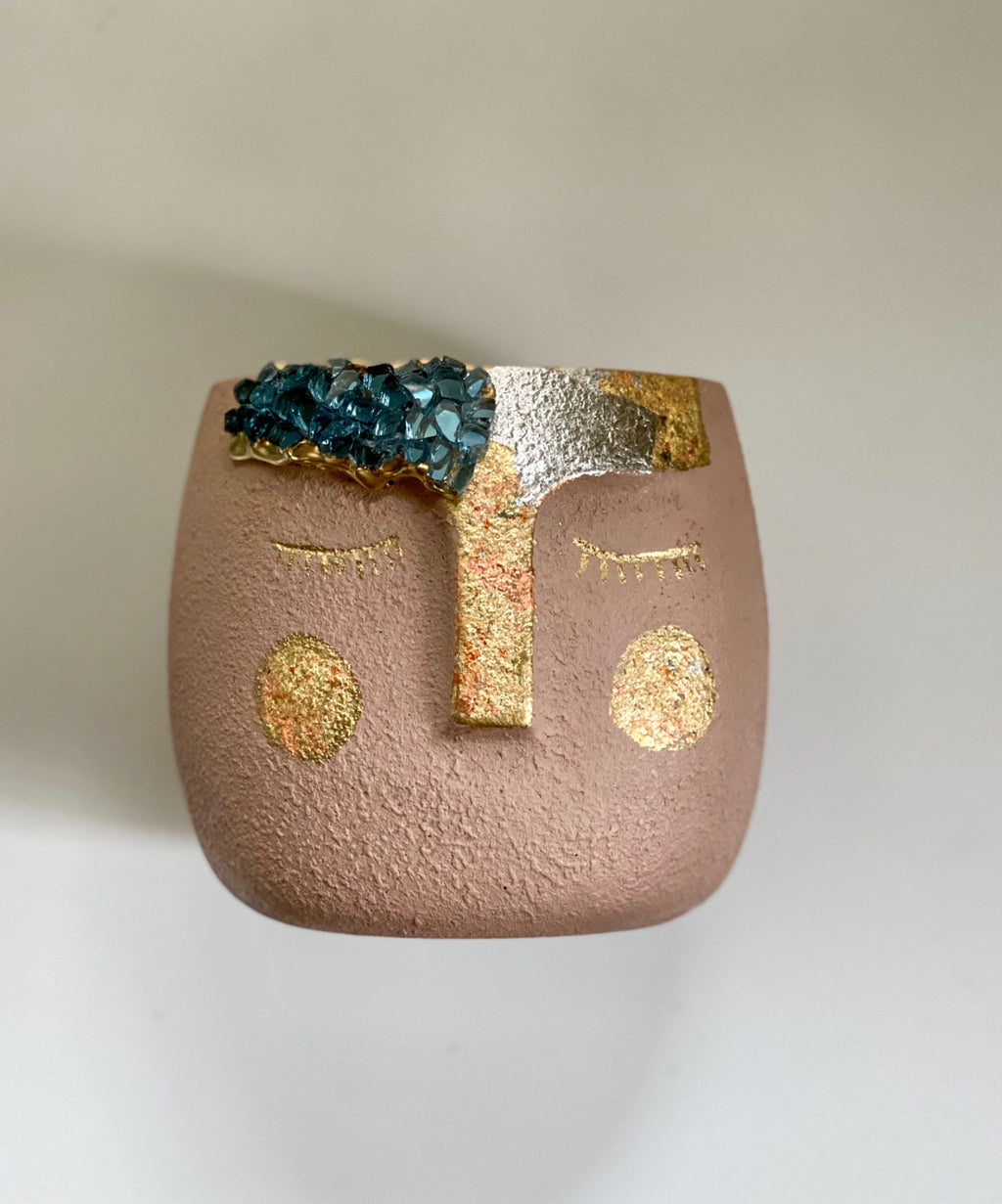 Light Pink Queen Carla Geode Planter
