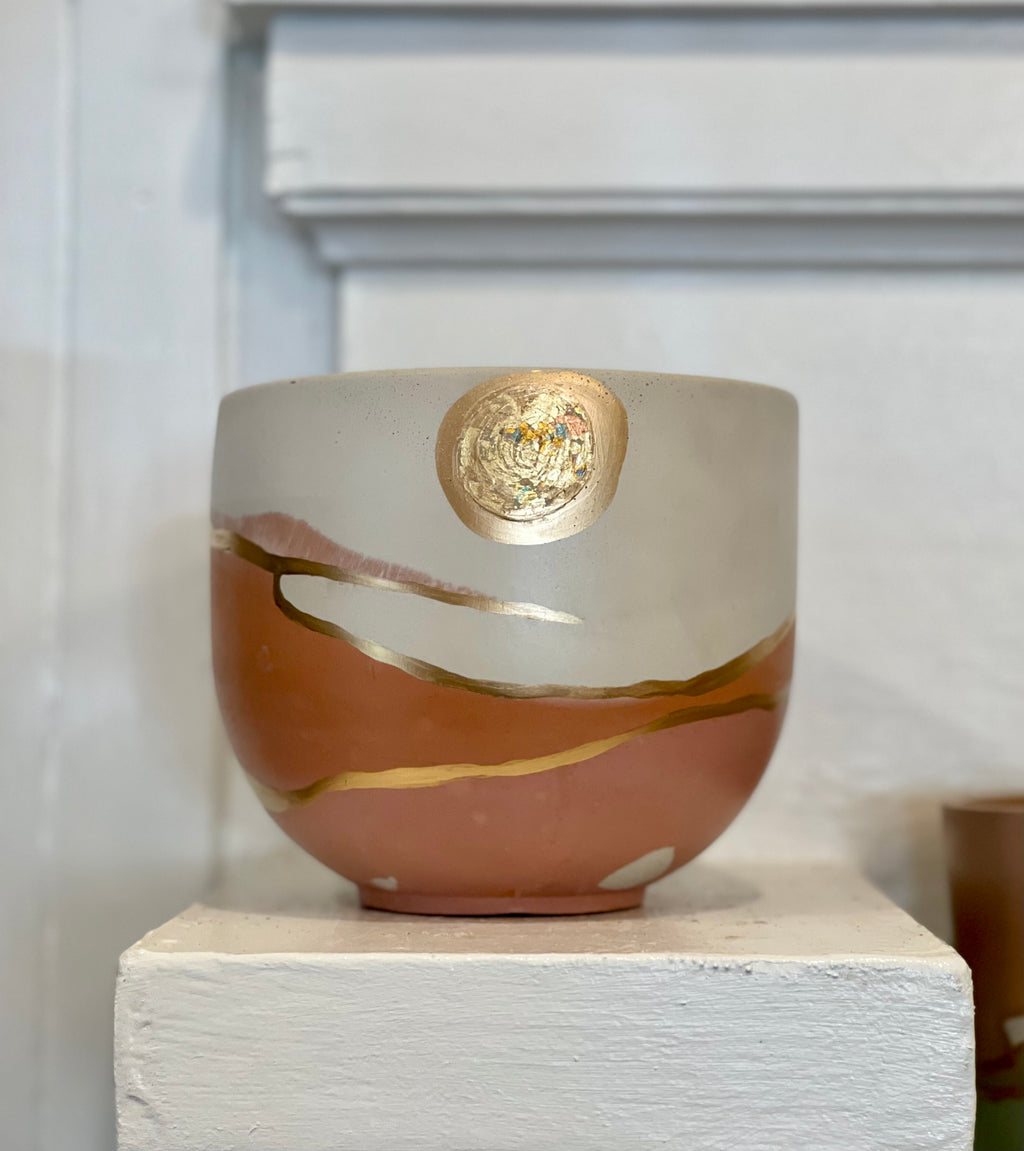 Mila- terracotta, white, pink