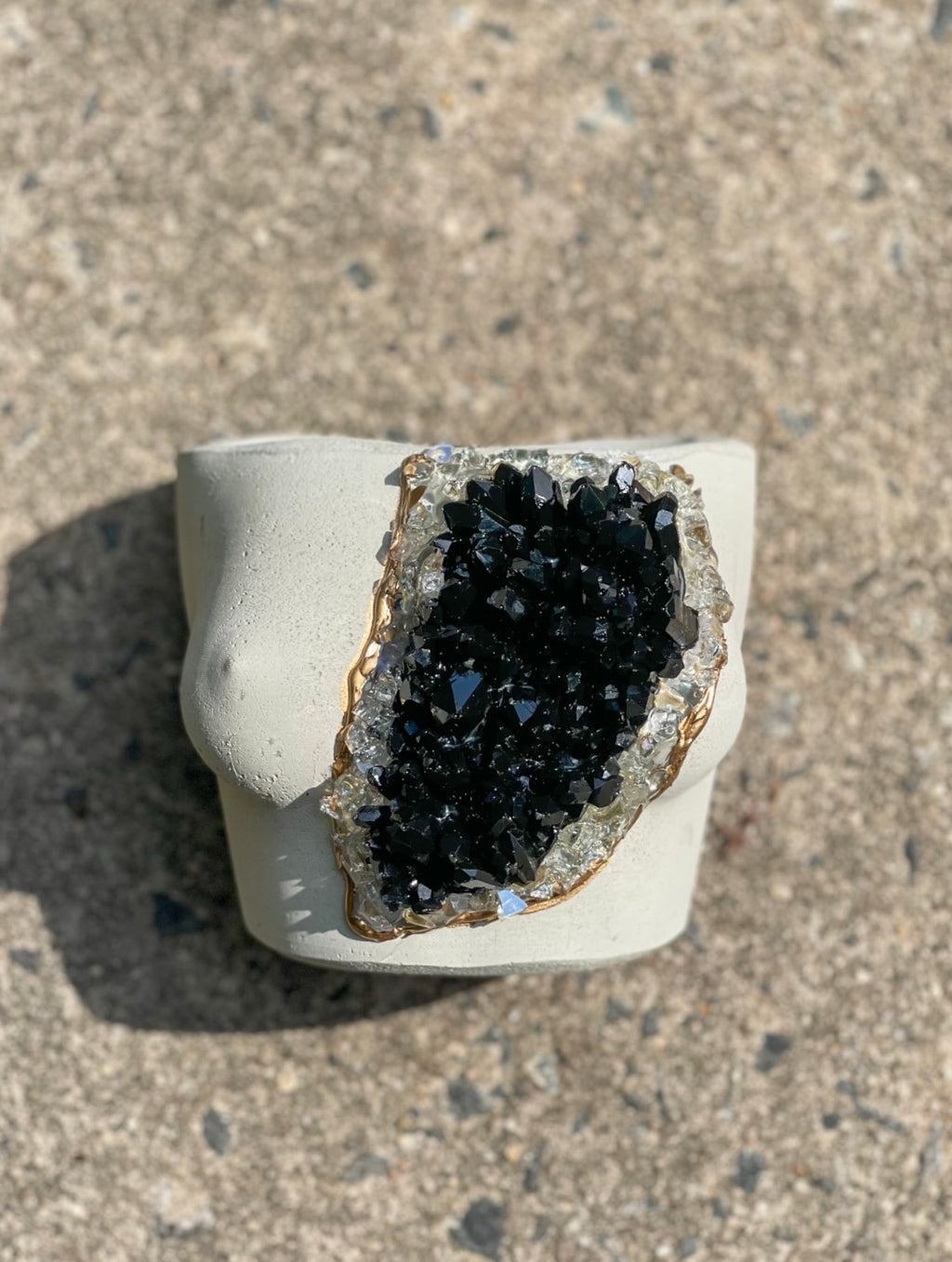 black and white geode boobs