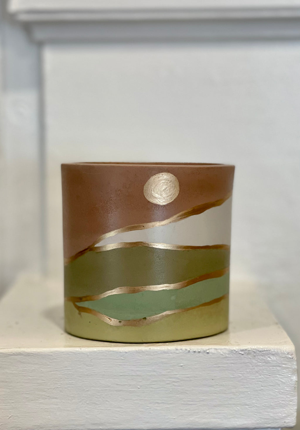 Karen- brown, white, and layers of green