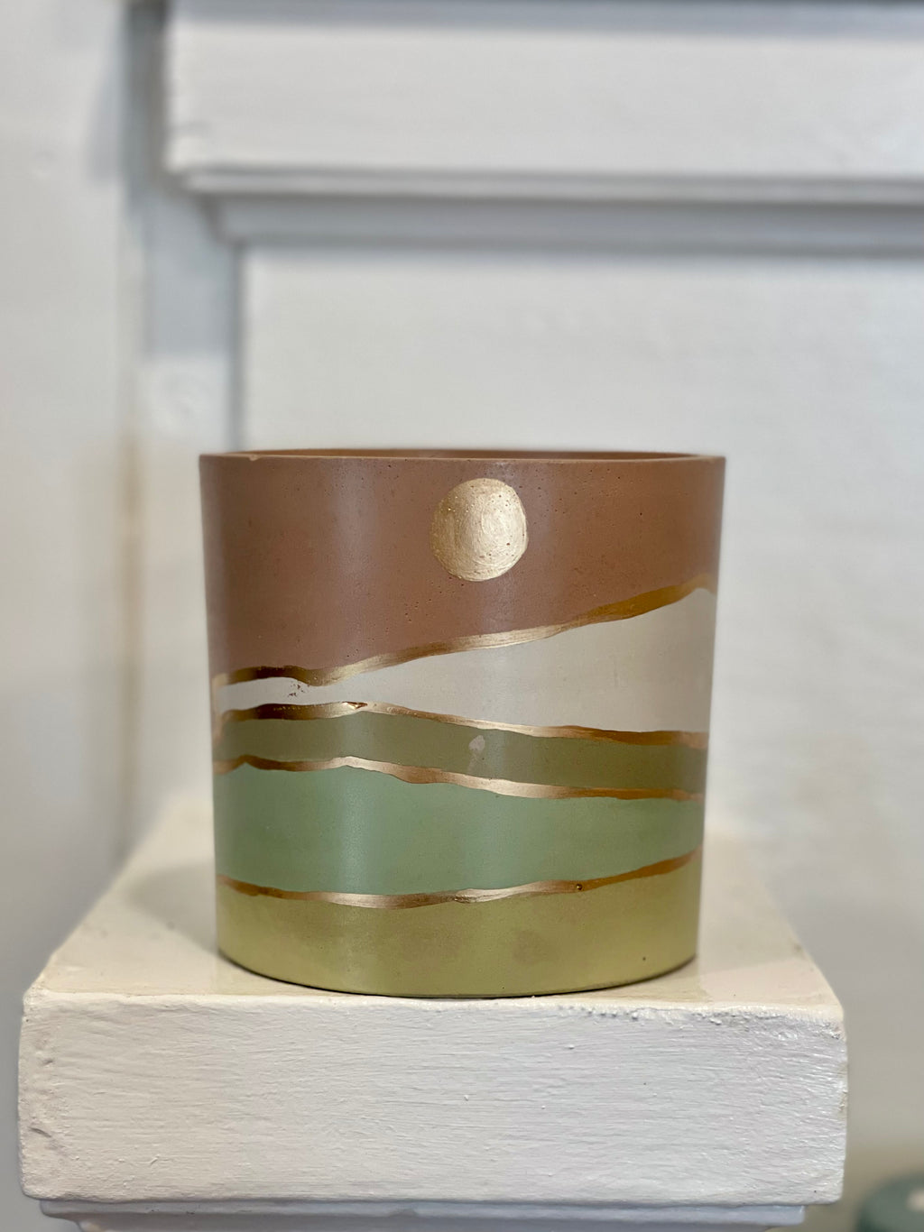 Charlie- brown white and layers of green
