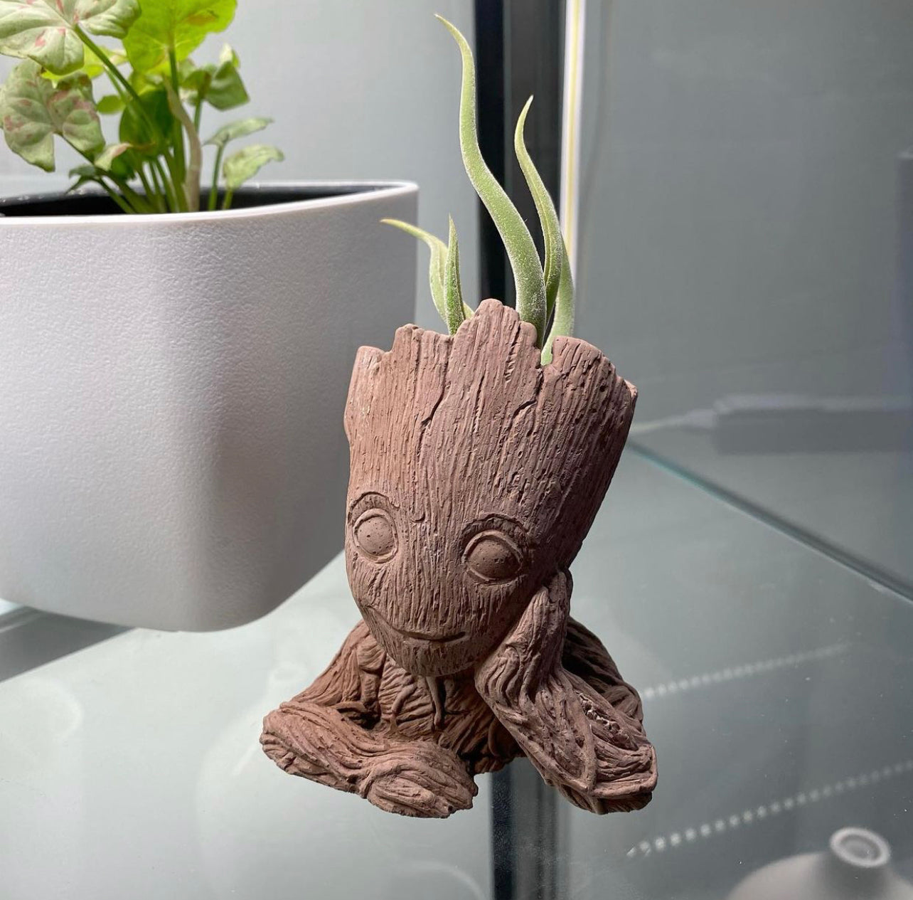 dancing groot plant pot Baby Groot air plant planter – Queen City 'Crete